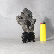 Vintage Japanese Suiseki Viewing Stone Bonsai Display with Wooden Daiza Base2