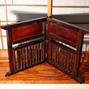 Antique Japanese Wooden Screen Tsuitate Byobu Folding Lattice Partition WO5043