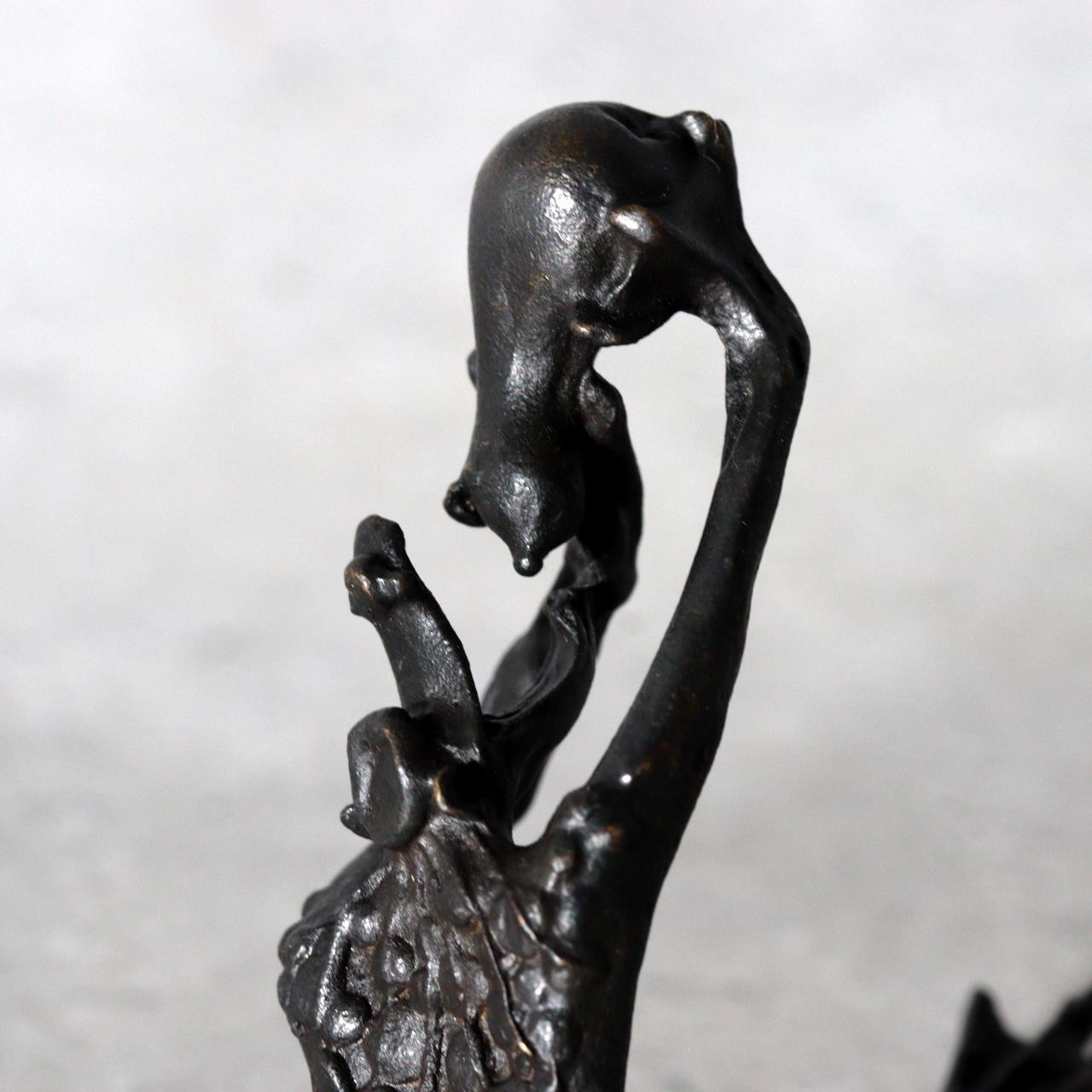 Japanese Bronze Kappa Statue by Takashi Omori Sculpture BOSa595