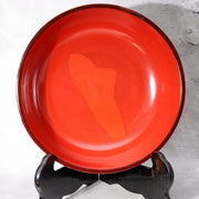 Vintage Japanese Lacquerware Large Lidded Bowl Neko Tora Tiger Bamboo WO60211