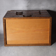 Fine Japanese Haribako - Rare "Tamamoku" Burl & Tiger Grain Wood Sewing Box8
