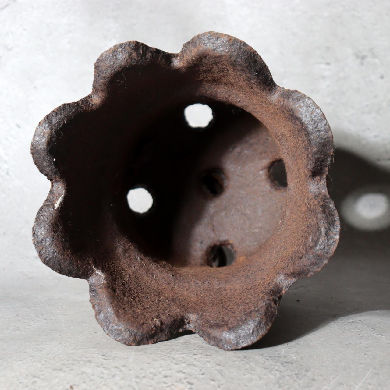 ●●　Antique Japanese Cast Iron Hanging Bell with Raised Kanji Characters BOSa634