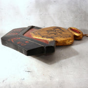 Japanese Antique Wood Carved Kanban Shop Sign Vinegar "Su" Taisho Showa Era11