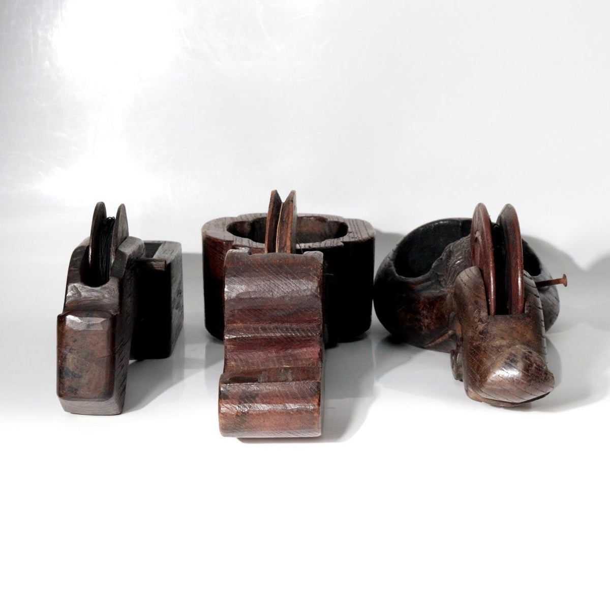 Vintage Japanese Sumitsubo Set of 3 Signed Tsuboaki Sanjo Carpenter Ink Tools2