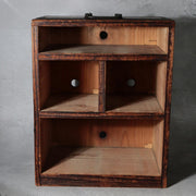 Antique Japanese Merchant Security Drawer Chest Late Edo Nanako Handle WO62717