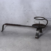 Masterpiece Hand-Forged Iron Candlestick Izumo Swordsmith Hiromitsu Signed Japan1