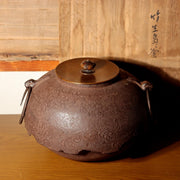 Living National Treasure Suzuki Morihisa Nanbu Iron Kettle Rabbit Chagama Box0