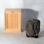 Kyoto Yase Maguro-ishi Natural Suiseki Viewing Stone Rosewood Base Box SS461