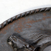 Japanese Nambu Tekki Cast Iron Wall Plaque - Horse Relief Decor 30cm BOSa258