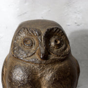 Japanese Bronze Owl Figurine Statue Okimono Hiromu Kojima 1982 Coin Bank BOSa6510