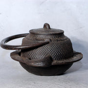 Authentic Nanbu Tekki Cast Iron Tanuki Ashtray Vintage Bunbuku Chagama Kettle2