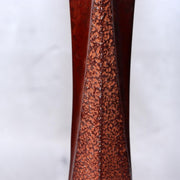 Japanese Bronze Twisted Vase Geometric Square Column Heavy Studio Ikebana Vessel9