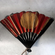 Antique Edo Japanese Iron Gunsen War Fan Big Dipper Sun Kamon Samurai BOSa7715