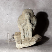 Japanese Antique Stone Monkey Statue Saru God Garden Ornament Zen Bonsai Folk Ar0
