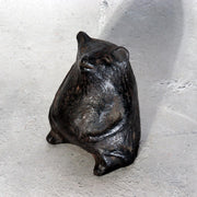 Vintage Japanese Cast Iron Tanuki Raccoon Dog Figurine Incense Burner BOSa7413