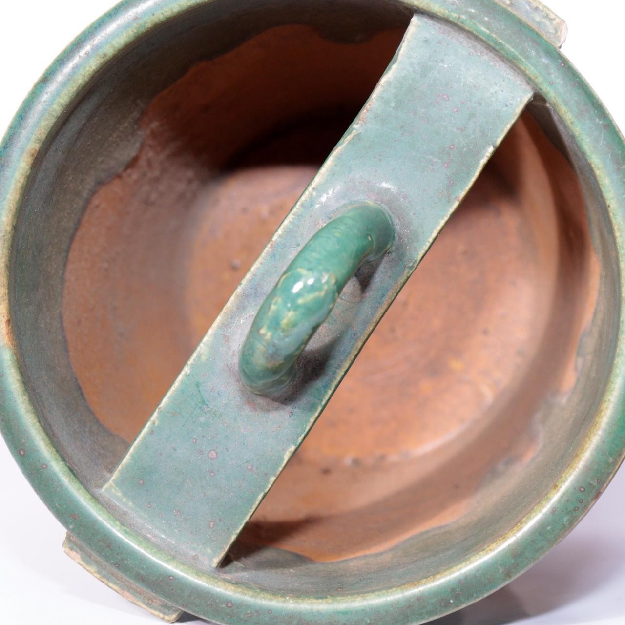 Antique Japanese Mino Oribe Ceramic Well Pulley & Tsurube Buckets SCBP4716