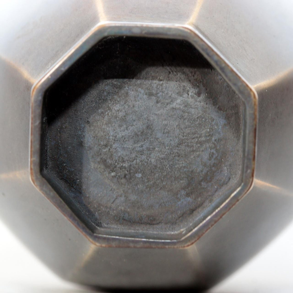 Japanese Sahari Bronze Vase Octagonal Crane Neck Soshin Ichinose BV7729