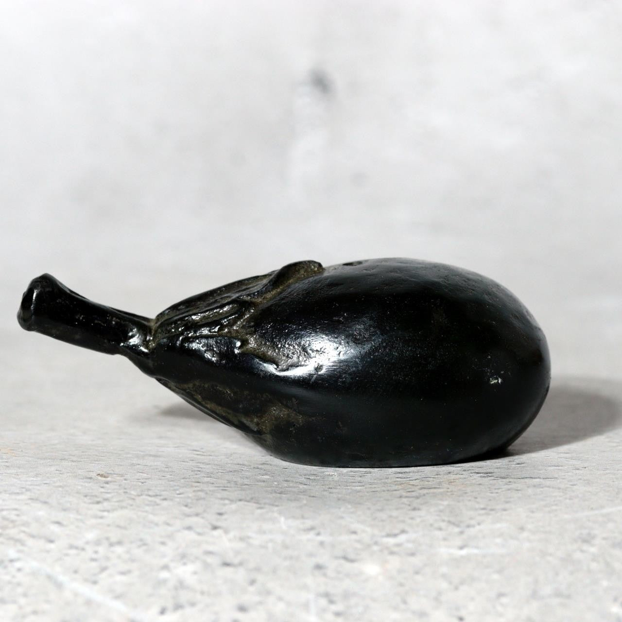 Vintage Takaoka Copperware Bronze Eggplant Water Dropper Vegetable Figurine BV762