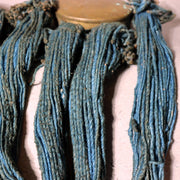 Antique Edo Period Japanese Horse Tack Ornament Brass Bells Blue Cords BOSa1412