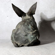 Antique Japanese Bronze Rabbit Okimono Taisho 1919 Signed Ono Tohachi 2.53kg5
