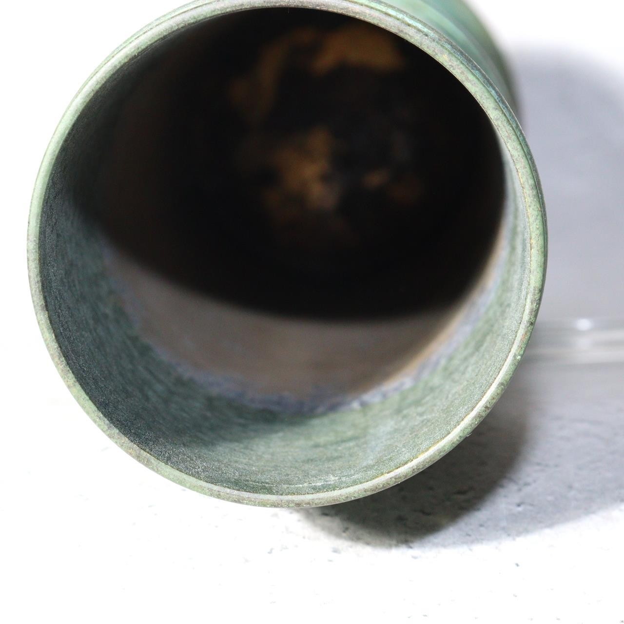 Japanese Kotou Bronze Vase Kurose Soko Buddhist Kyozutsu Sutra Container BV75317