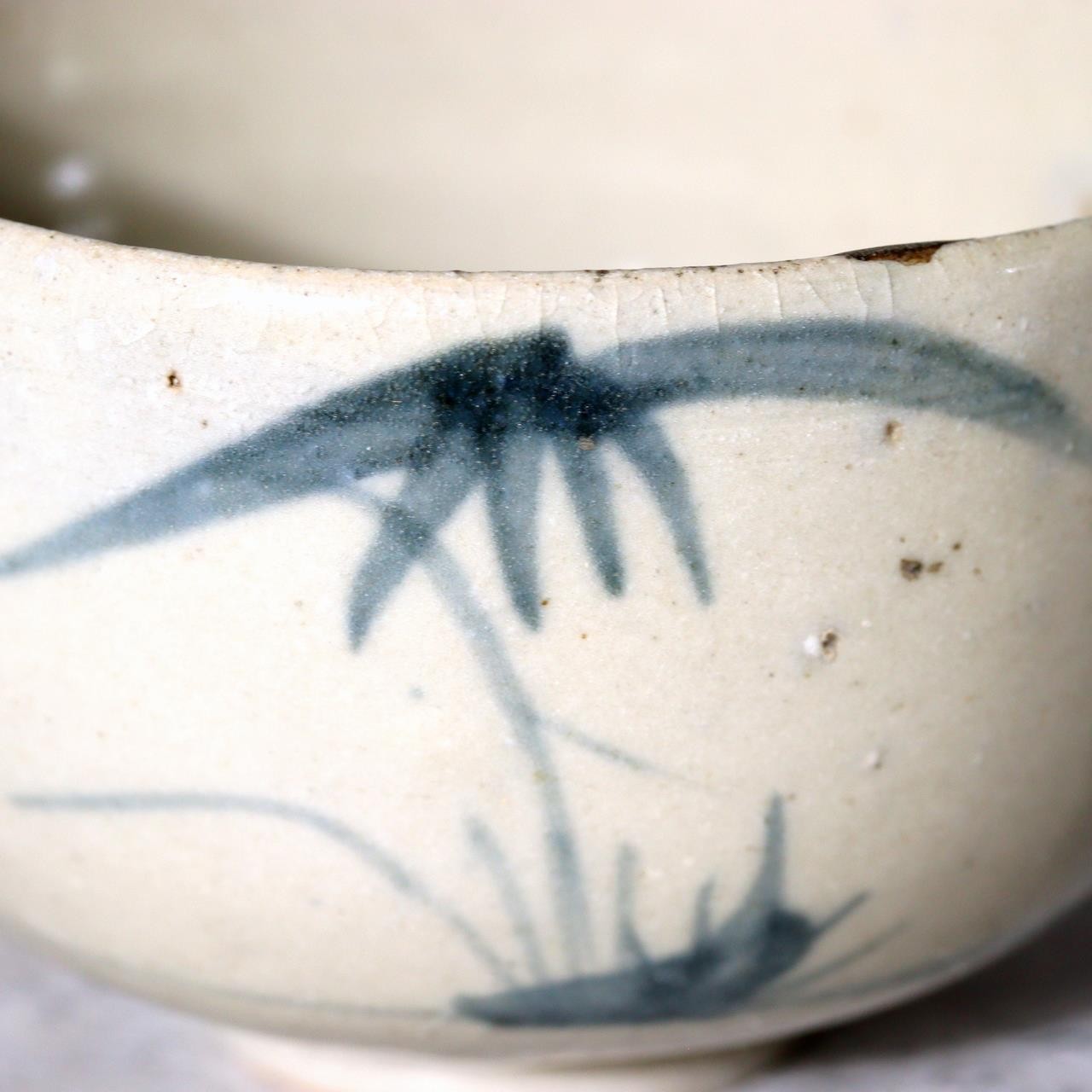 Antique Imari Hasami Kurawanka Ware Small Tea Cup Fluid Flora Kintsugi Edo10