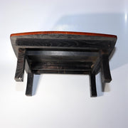 Japanese Vintage Folding Low Table Chabudai Wood Brown Black Compact 43cm WO5243