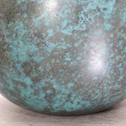 Vintage Japanese Bronze Vase Mottled Blue Green Patina BV7848