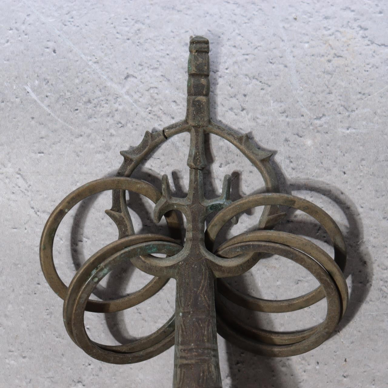 Japanese Shakujo Khakkhara Buddhist Monk's Staff Esoteric Ritual Implement BT2526