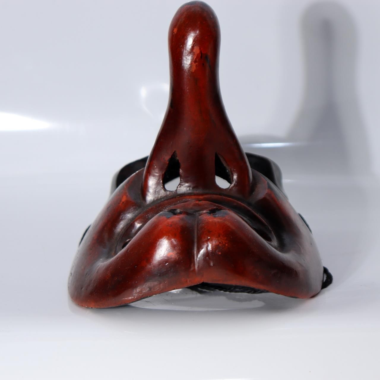 Japanese Antique Style Tengu Kimen Mask Dry Lacquer Kanshitsu Gyodo-men Ritual5