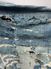 Authentic Antique Japanese Boro Textile - Indigo Patched Sashiko Cotton16