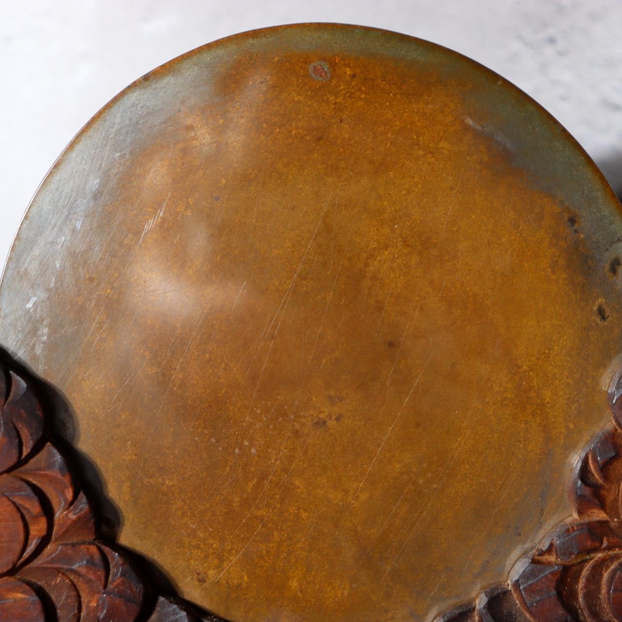 Antique Japanese Shinto Sacred Mirror Shinkyo Meiji Era Temple Altar Accessory5