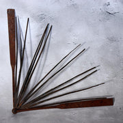 Authentic Edo Period Japanese Samurai Tessen Solid Iron Fan 33cm Daimyo Artifact1