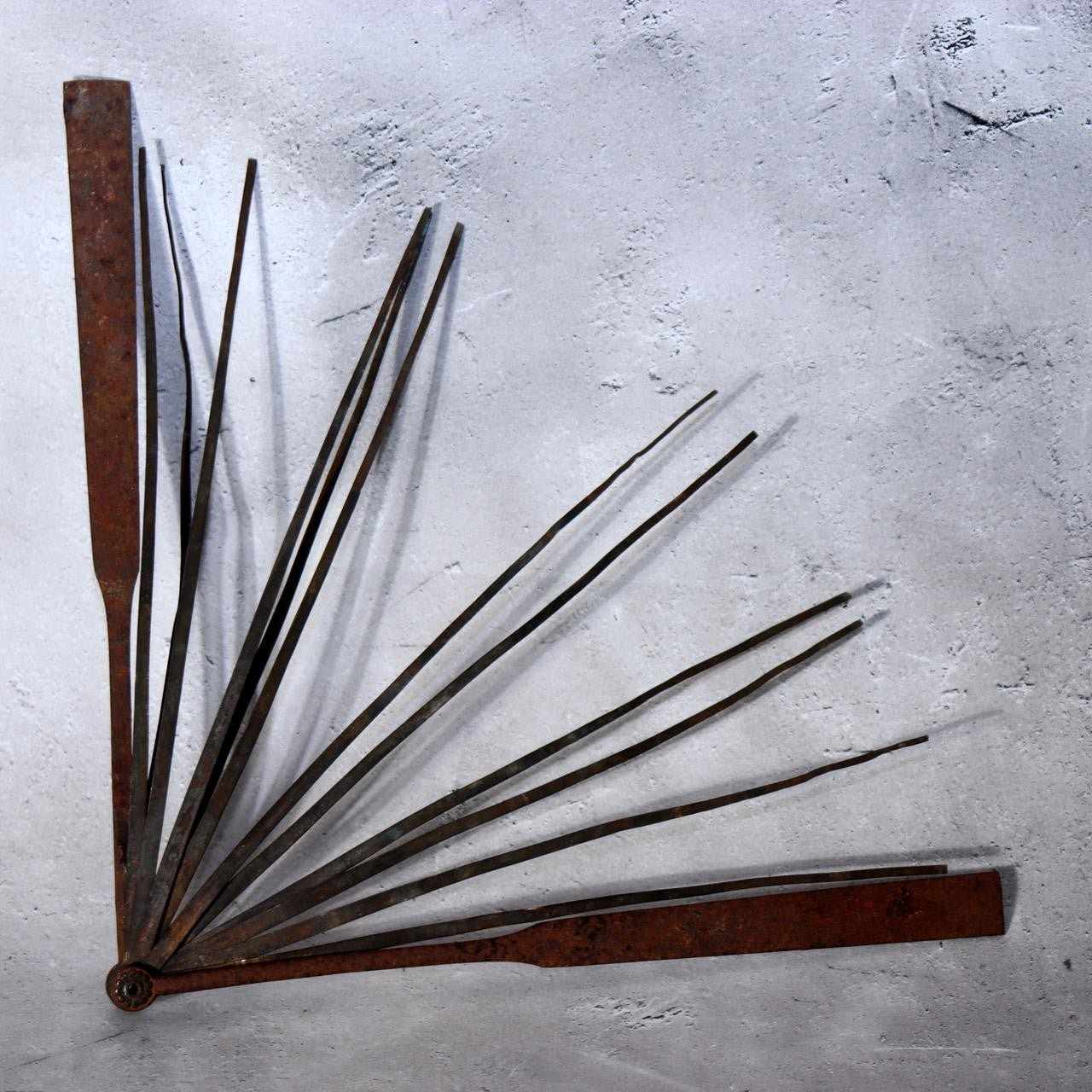 Authentic Edo Period Japanese Samurai Tessen Solid Iron Fan 33cm Daimyo Artifact1