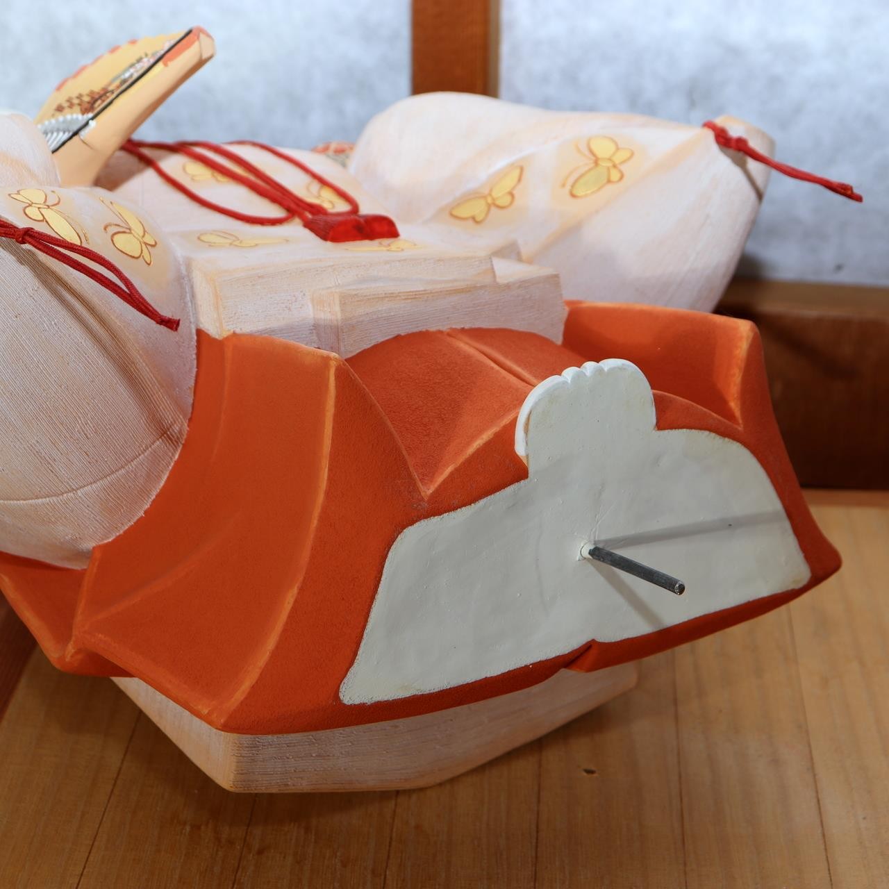 Japanese Vintage Hakata Doll Noh Nonomiya Clay Statue Mizuochi Chu Signed 41cm8