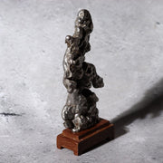 Unique Vintage Japanese Stainless Steel Suiseki Fantastic Rock Formation Stone7