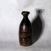Antique Japanese Seba-yaki Pottery Tokkuri Sake Bottle Nagano Shinshu Vase8