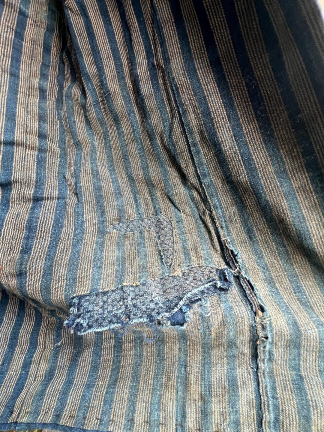 Antique Japanese Indigo Boro Noragi Jacket Patchwork Early Meiji BRKW17311