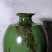 Takaoka Copperware Green Bronze Vase Japanese Flower Holder Ornament BV77310