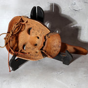 Vintage 1937 Japanese Wood Carved Noh Mask Okina Ise Shinen Shinmen Kagura13