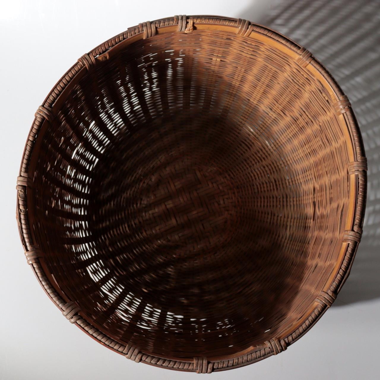 Vintage Japanese Folk Craft Bamboo Woven Basket Collection Set of 8 WO63920