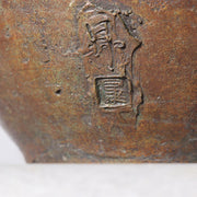 Large Japanese Master Bronze Vase by Hirai Shoho Cire Perdue Relief Fruit Motif21