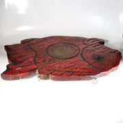 Antique Japanese Buddhist Wooden Fish Board Gyoban Kaipan Red Lacquer Temple10