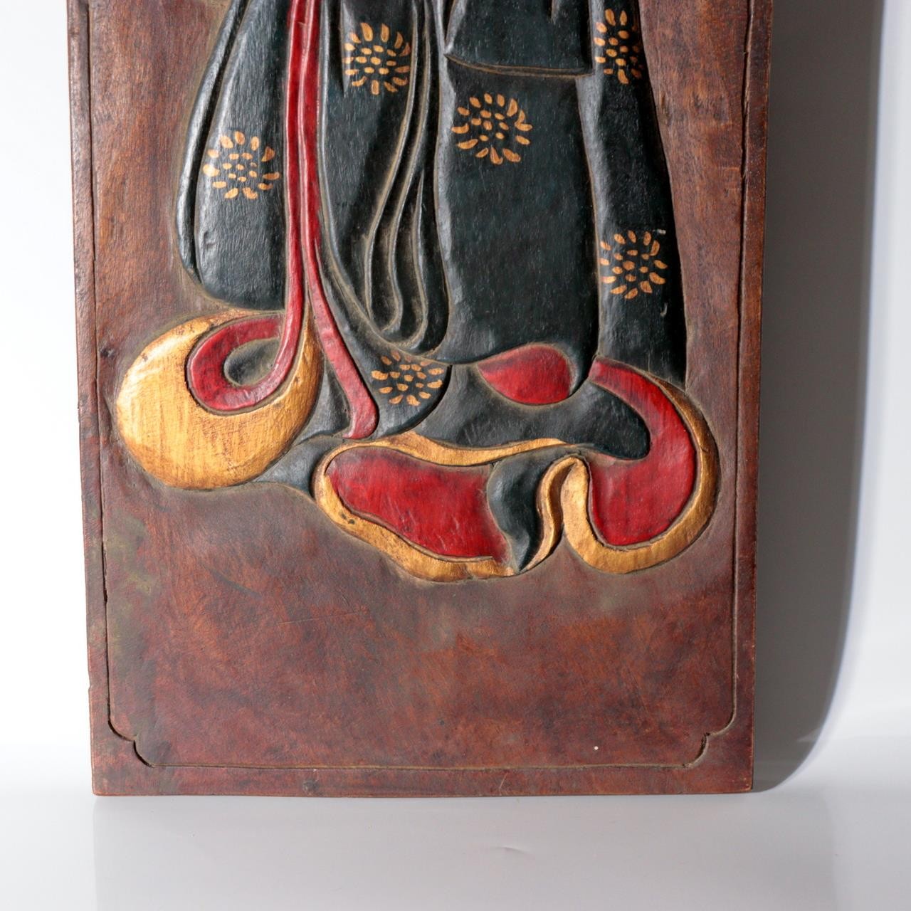 Japanese Carved Wooden Izakaya Signboard Oiran Courtesan Bar Pub WO62413