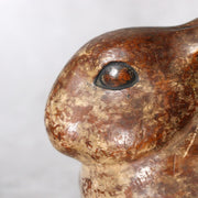 Vintage Japanese Hand-Carved Wood Rabbit Sculpture Early Showa Realistic Mastery8