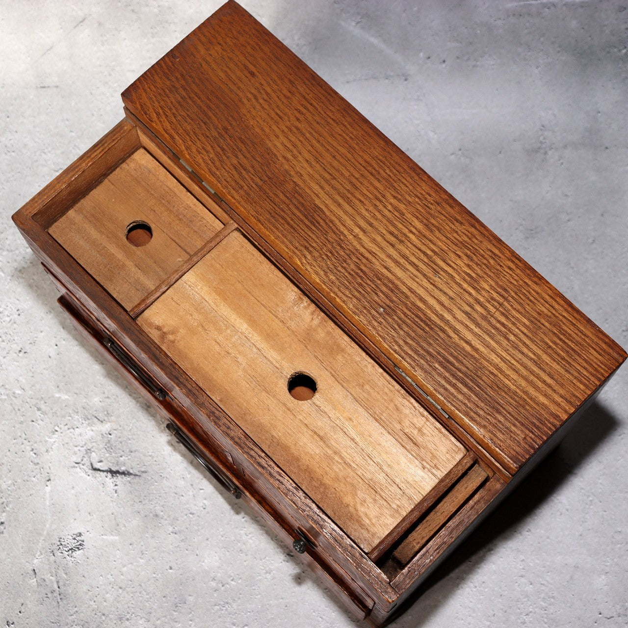 Japanese Wooden Sewing Box Haribako Tansu Chest Drawers WBX33312