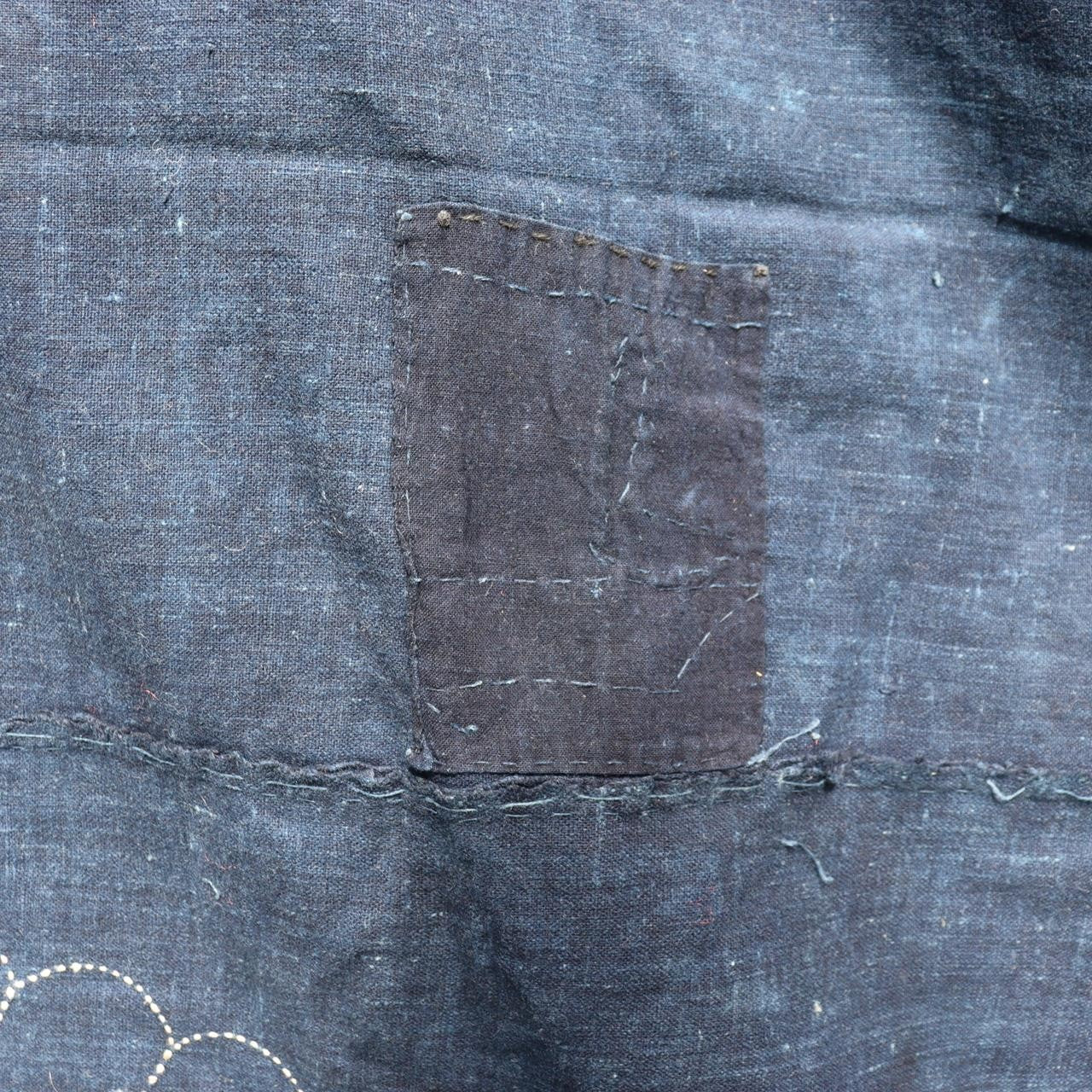 Antique Japanese Indigo Boro Sashiko Textile - Meiji / Taisho Era 155x142cm14
