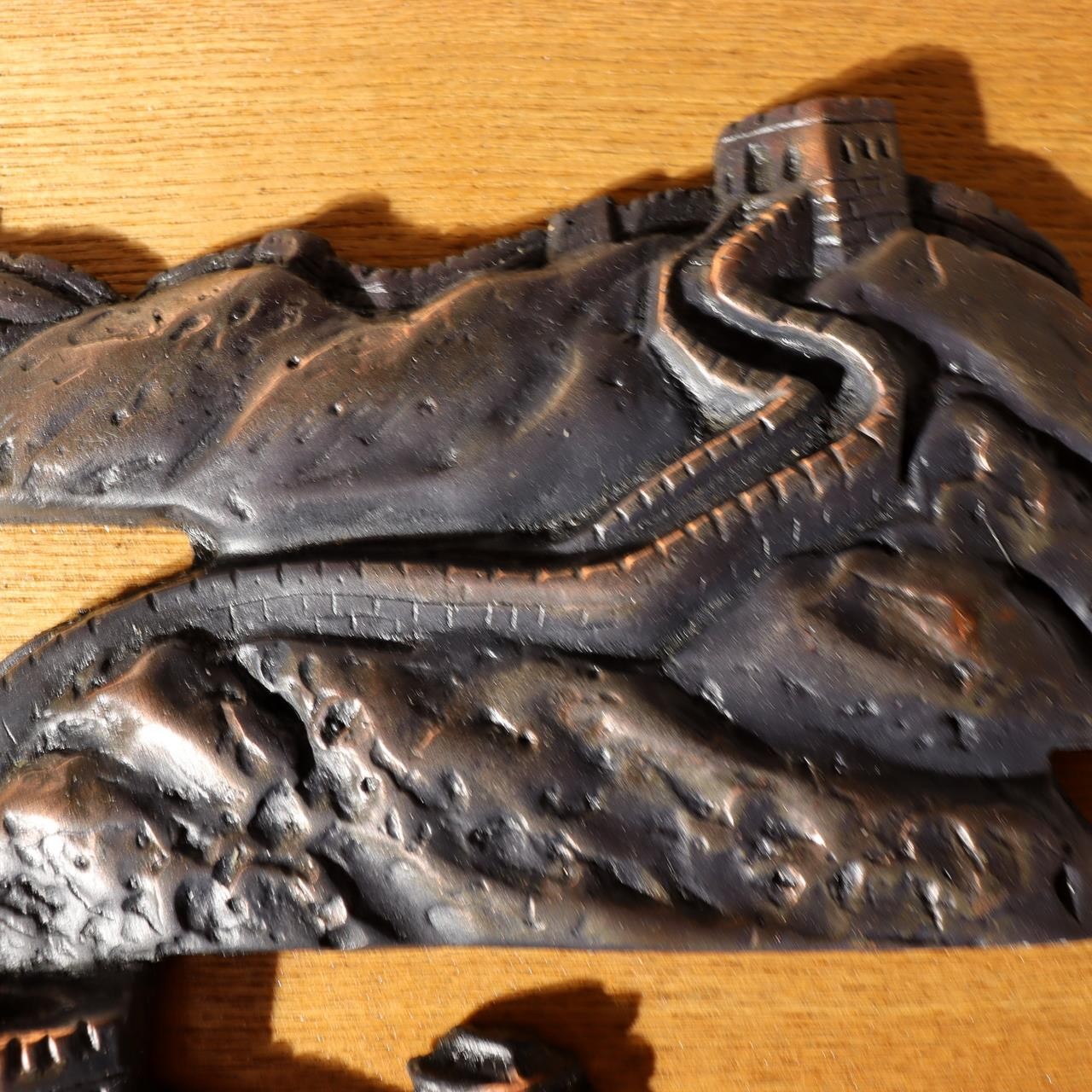 1996 China Ministry of Culture Official Gift Bronze Great Wall Plaque Diplomatic6