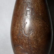 Early 20th Century Japanese Bronze Vase Yoshimitsu Kinjiro Ogasawara Statue8