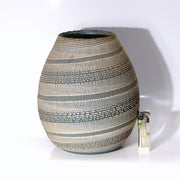 Japanese Studio Pottery Vase Sen no Tsubo Signed Sato Miki Aizu Ceramic w/Box2